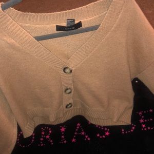 Crop tan sweater